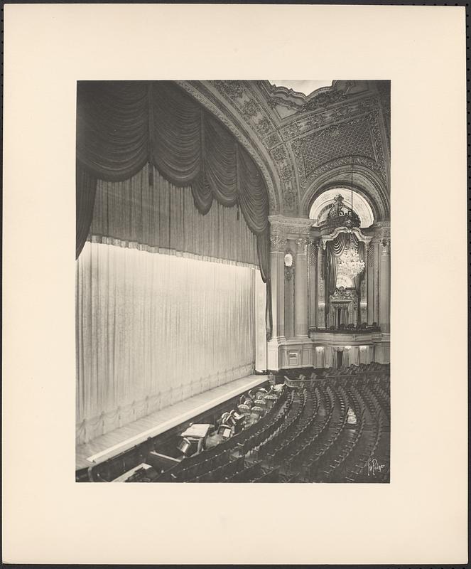Interior view of Boston Opera House, auditorium and stage
