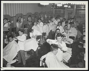 Barbershop. Barber Coll. Massachusetts School of Barbary