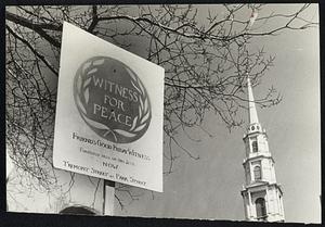 Good Friday peace vigil outside Park St. MBTA Station.