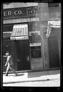 Storefront with Dawes plaque, Boston