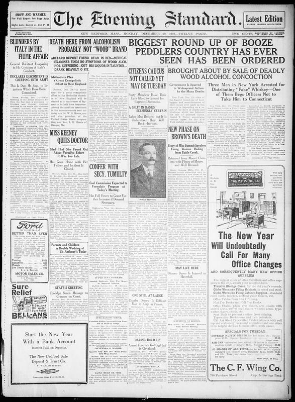 Evening Standard. December 29, 1919 - Digital Commonwealth