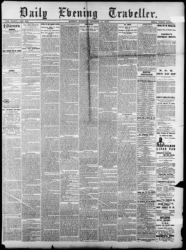 Daily Evening Traveller. October 14, 1879 - Digital Commonwealth