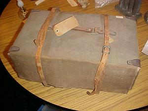 Suitcase with straps