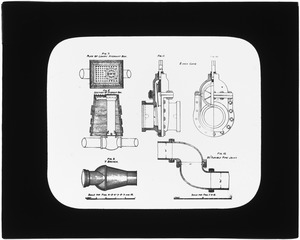 Distribution Department, valve, Y branch, flexible joint, etc., engineering plan, Mass., ca. 1880-1889