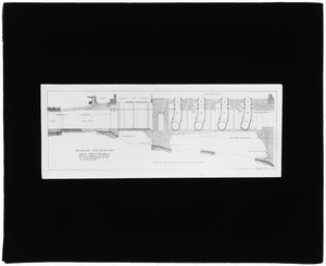 Wachusett Department, Hydroelectric Power Plant, section of penstocks and piers (engineering plan), Mass., Nov. 1914
