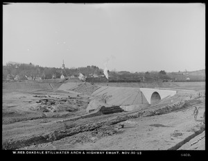 Wachusett Reservoir, Stillwater Arch and highway embankment, Oakdale, West Boylston, Mass., Nov. 30, 1903
