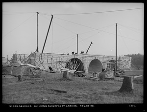 Wachusett Reservoir, building Quinapoxet Arches, Oakdale, West Boylston, Mass., Nov. 30, 1903