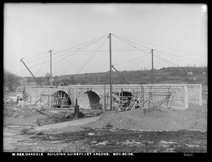 Wachusett Reservoir, building Quinapoxet Arches, Oakdale, West Boylston, Mass., Nov. 30, 1903