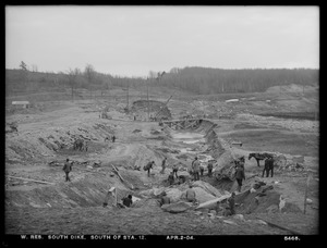 Wachusett Reservoir, South Dike, south of station 12, Boylston; Clinton, Mass., Apr. 2, 1904