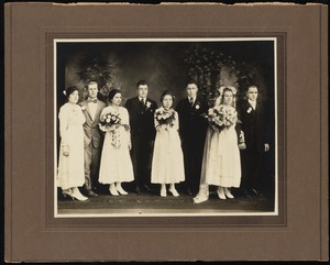 Standing wedding party