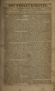 The Weekly Register, February 20, 1813