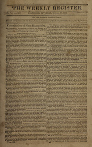 The Weekly Register, October 17, 1812