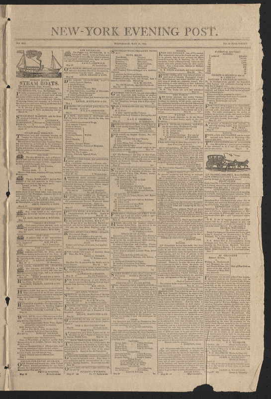 New York Evening Post, May 31, 1815