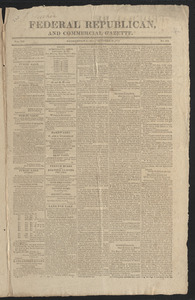 Federal Republican, and Commercial Gazette, October 16, 1812