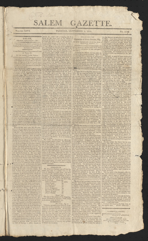 Salem Gazette, September 1, 1812