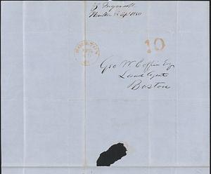 Z. Ingersoll to George Coffin, 25 April 1850