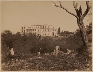 Gastouri, Villa Achilleon [i.e. Achilleion] land side (west)