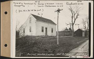 Rutland Worsted Co., house #12, garage #30, West Rutland, Rutland, Mass., May 3, 1928