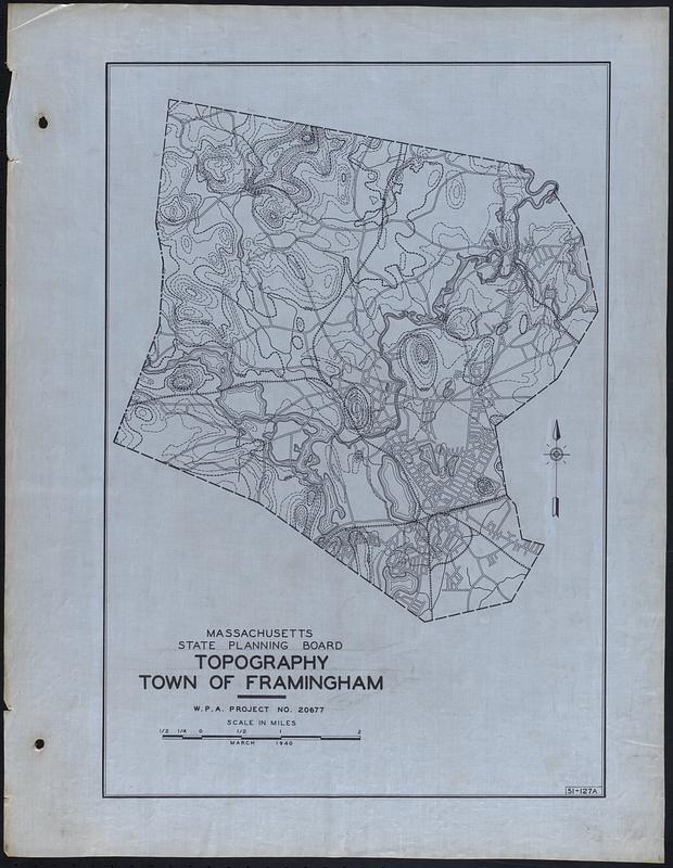 Topography Town Of Framingham   Digital Commonwealth