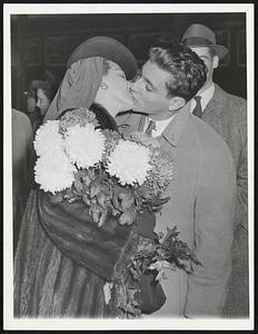 Screen Star In Boston For Harvard Dance. Maria Montez, movie starlet, arrived in Boston today by train from Hollywood as guest of Burton Benedict, Harvard freshman. He wrote her and asked if she would attend the Harvard Union dance as his guest and was some surprised when she accepted, but more surprised when she got out off the train and greeted him with a kiss.
