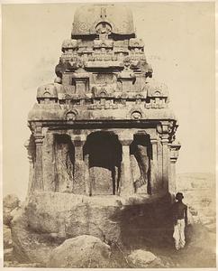 View of unfinished ratha, Mamallapuram, India