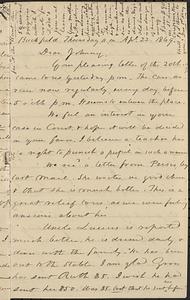 Letter from Zadoc Long to John D. Long, April 22, 1869