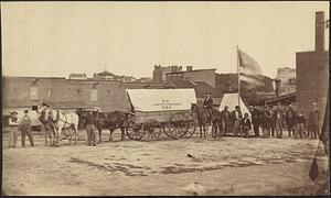 The welcome visitor; Sanitary Commission wagon
