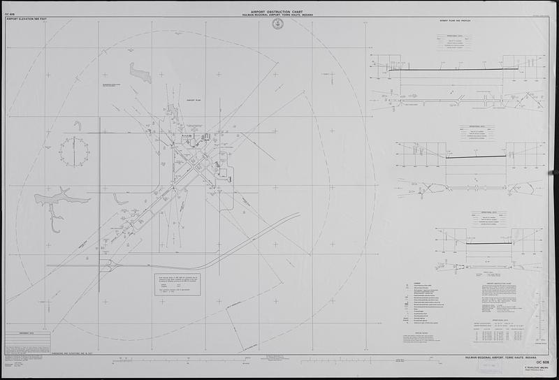 Airport obstruction chart, OC 608, Hulman Regional Airport, Terre Haute, Indiana