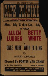 In person Allen Ludden, Betty White in Once More, With Feeling by Harry Kurnitz