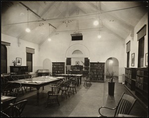 Newton Free Library branches & bookmobile. Newton, MA. Newton Centre - interior