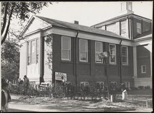 Newton Free Library branches & bookmobile. Newton, MA. Newtonville Library done - exterior