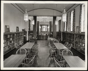 Newton Free Library branches & bookmobile. Newton, MA. Newtonville Library - interior
