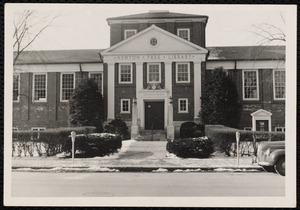 Newton Free Library branches & bookmobile. Newton, MA. Newtonville Library - exterior