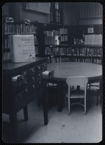 Newton Free Library branches & bookmobile. Newton, MA. Nonantum Library - interior