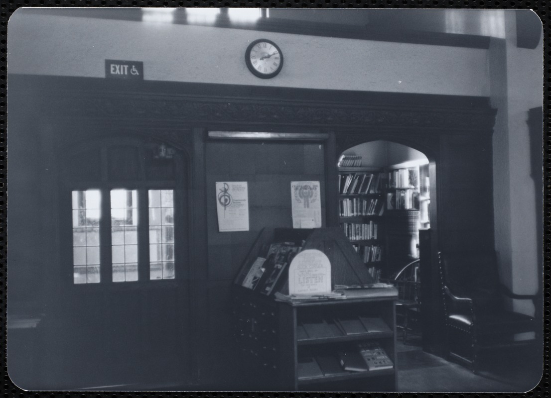 Newton Free Library branches & bookmobile. Newton, MA. Interior of Waban library