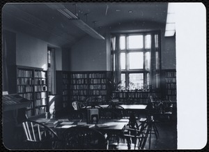 Newton Free Library branches & bookmobile. Newton, MA. Interior of Waban library