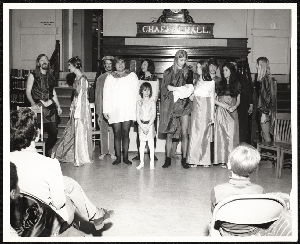 Newton Free Library, Newton, MA. Programs, patrons, staff. People - drama group