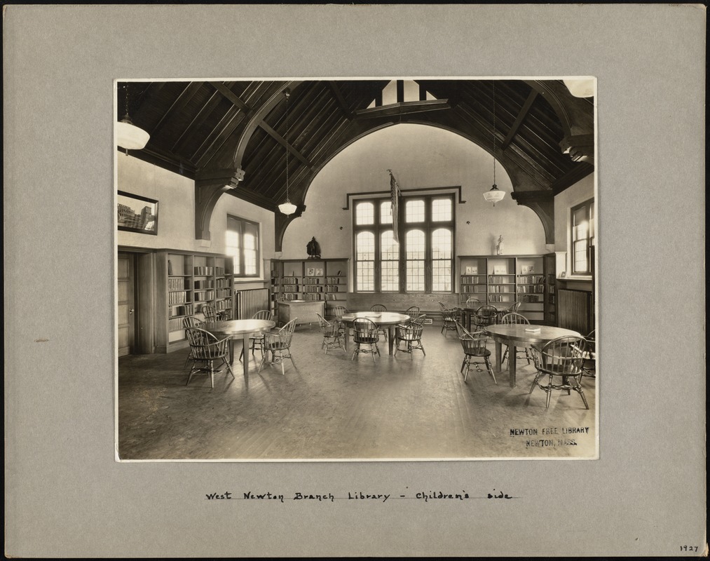 Newton Free Library, Newton, MA. Oversize photos. West Newton Branch - children