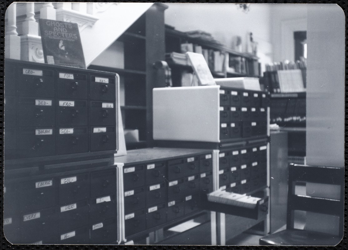 Newton Free Library, Newton, MA. Junior Library. Cataloging area