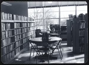 Newton Free Library, Newton, MA. Branch library. Oak Hill - Stein Circle. Stacks