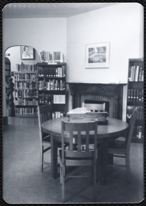 Newton Free Library, Newton, MA. Branch library. Newton Highlands, 20 Hartford St. Upstairs reading & meeting room