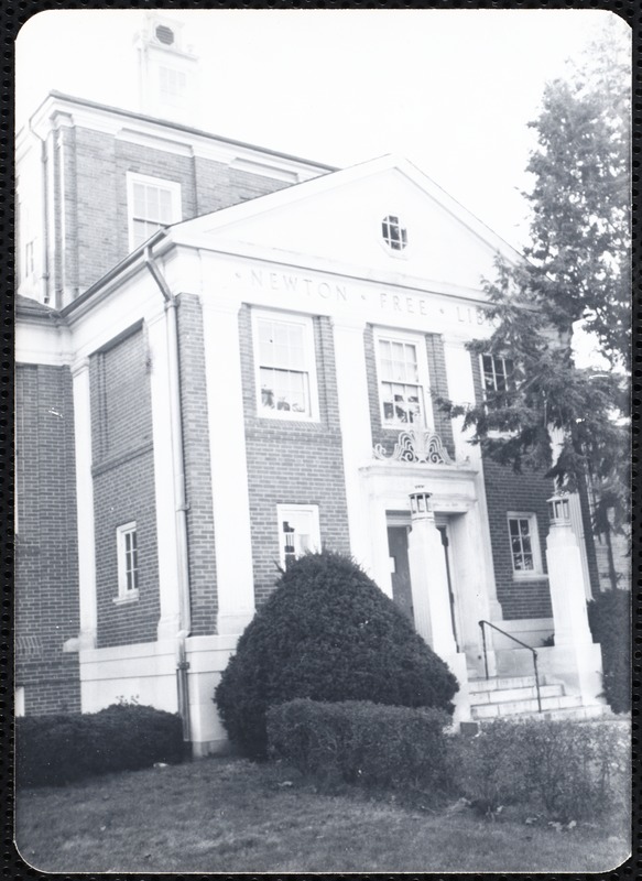 Newton Free Library, Newton, MA. Branch library. Newtonville. Exterior view