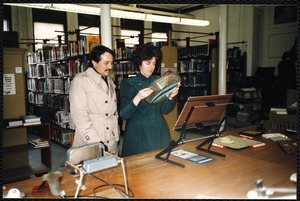 Newton Free Library, Newton, MA. Staff & trustees. N. Perlow, patron - Social Services