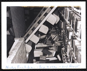 Newton Free Library, Newton, MA. Staff & trustees. Damage, 2nd floor