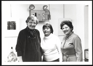Newton Free Library, Newton, MA. Staff & trustees. Virginia Tashjian, two women: All Newton Music School honored
