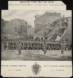 Protests & parades. Newton, MA. Claflin Guards, MA Militia