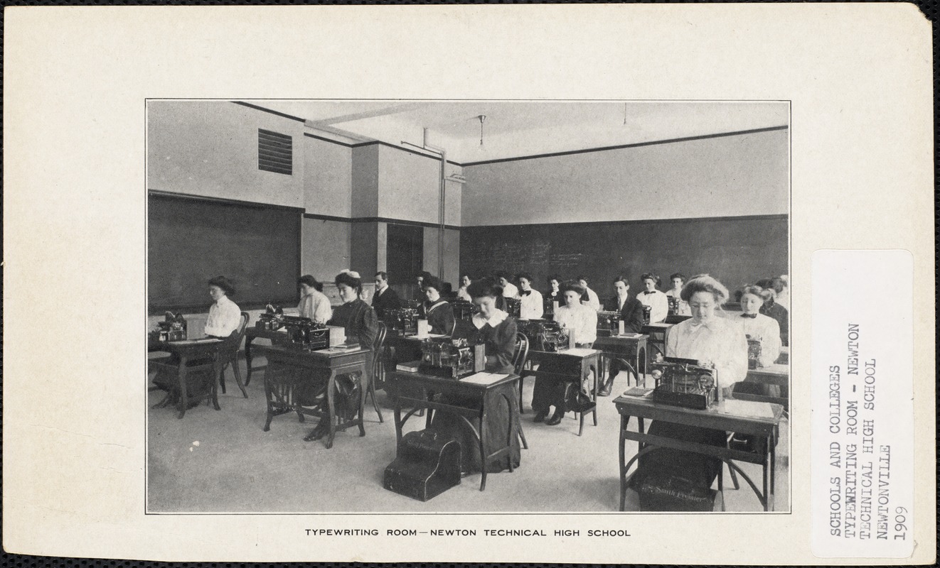 Typewriting Room, Newton Technical High