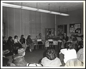 Newton Free Library, Newton, MA. Programs. Event: Jewish people of Newton - 3/16/1975. Audience at event