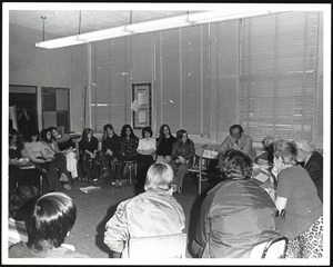 Newton Free Library, Newton, MA. Programs. Event: Jewish people of Newton - 3/16/1975. Audience at event