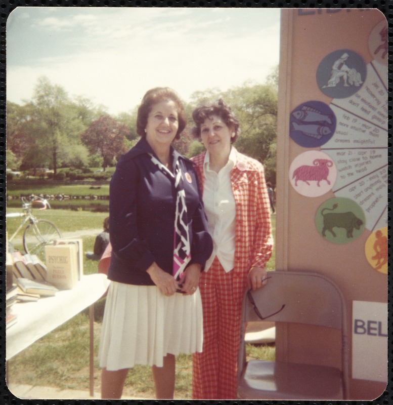 Newton Free Library, Newton, MA. Programs. Edna Cohen, Virginia Tashjian, May '75